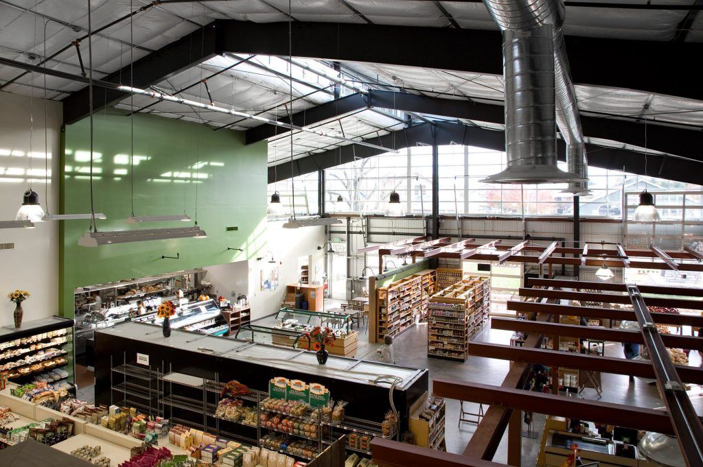 Overlooking view of Community Market in Sebastopol