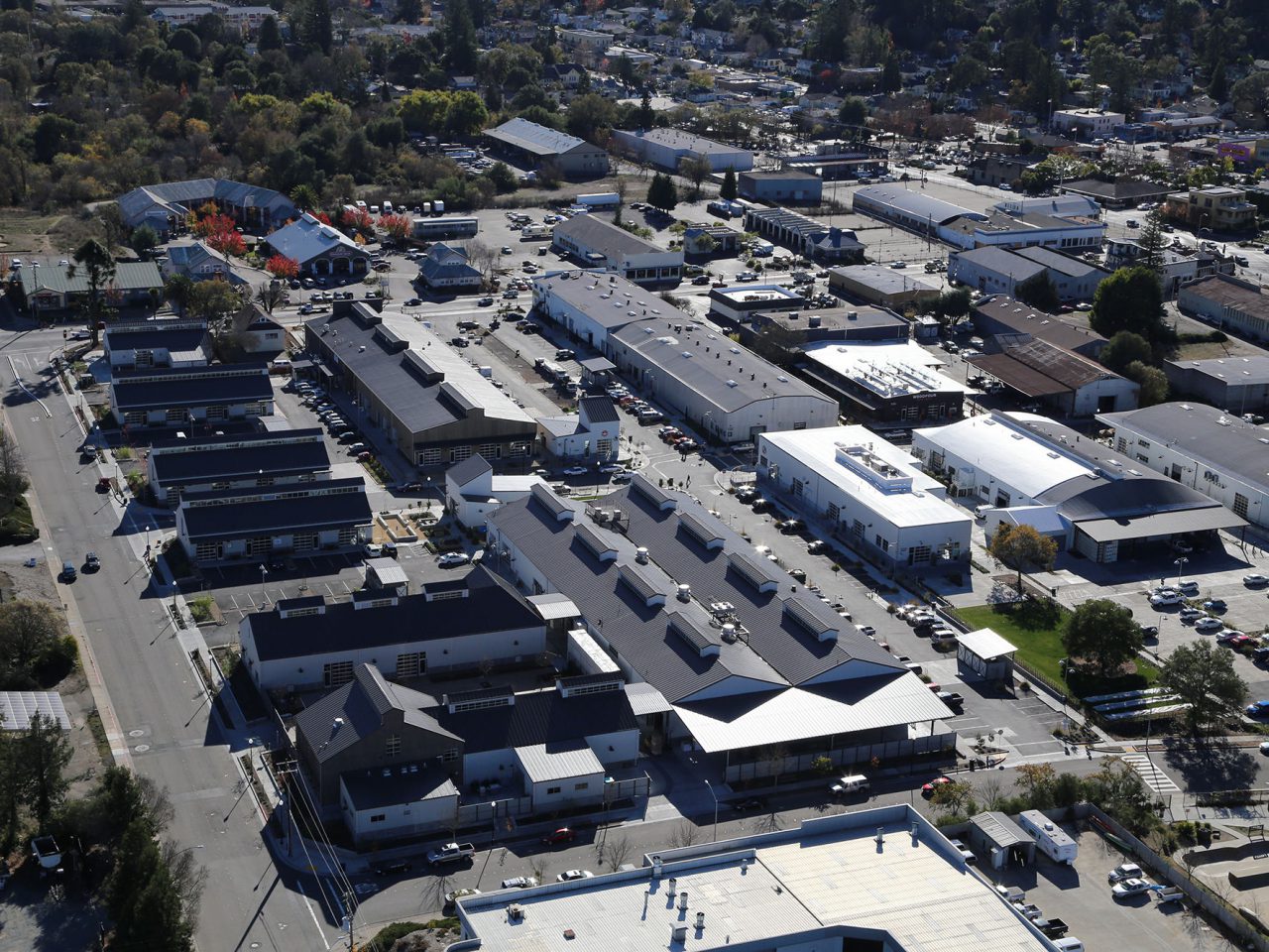 Aerial View of the Barlow Center Sebastopol