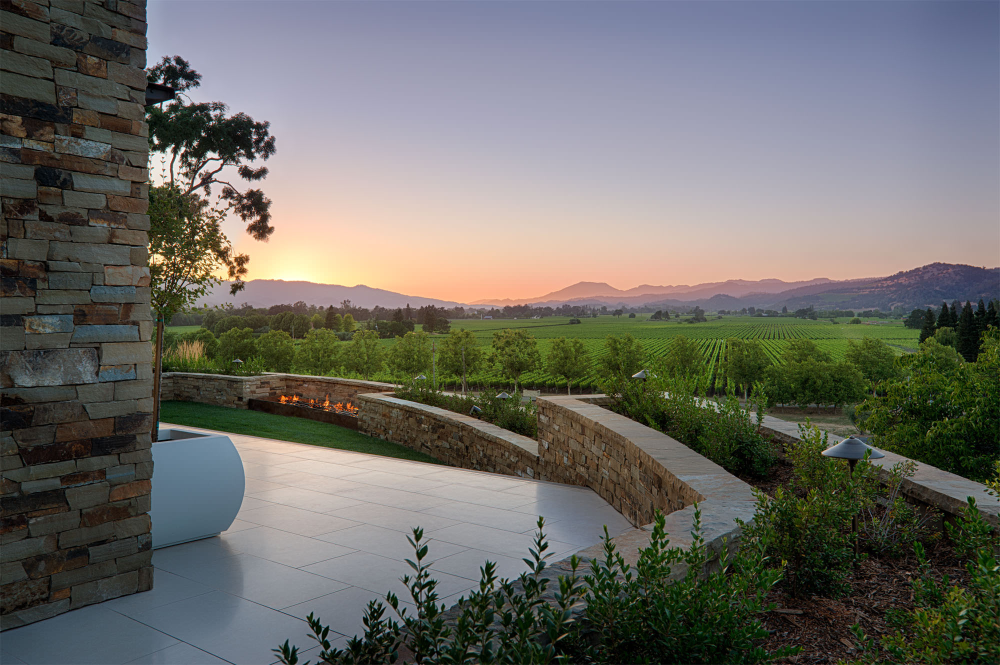 Oakville hillside residence overlooking vineyards