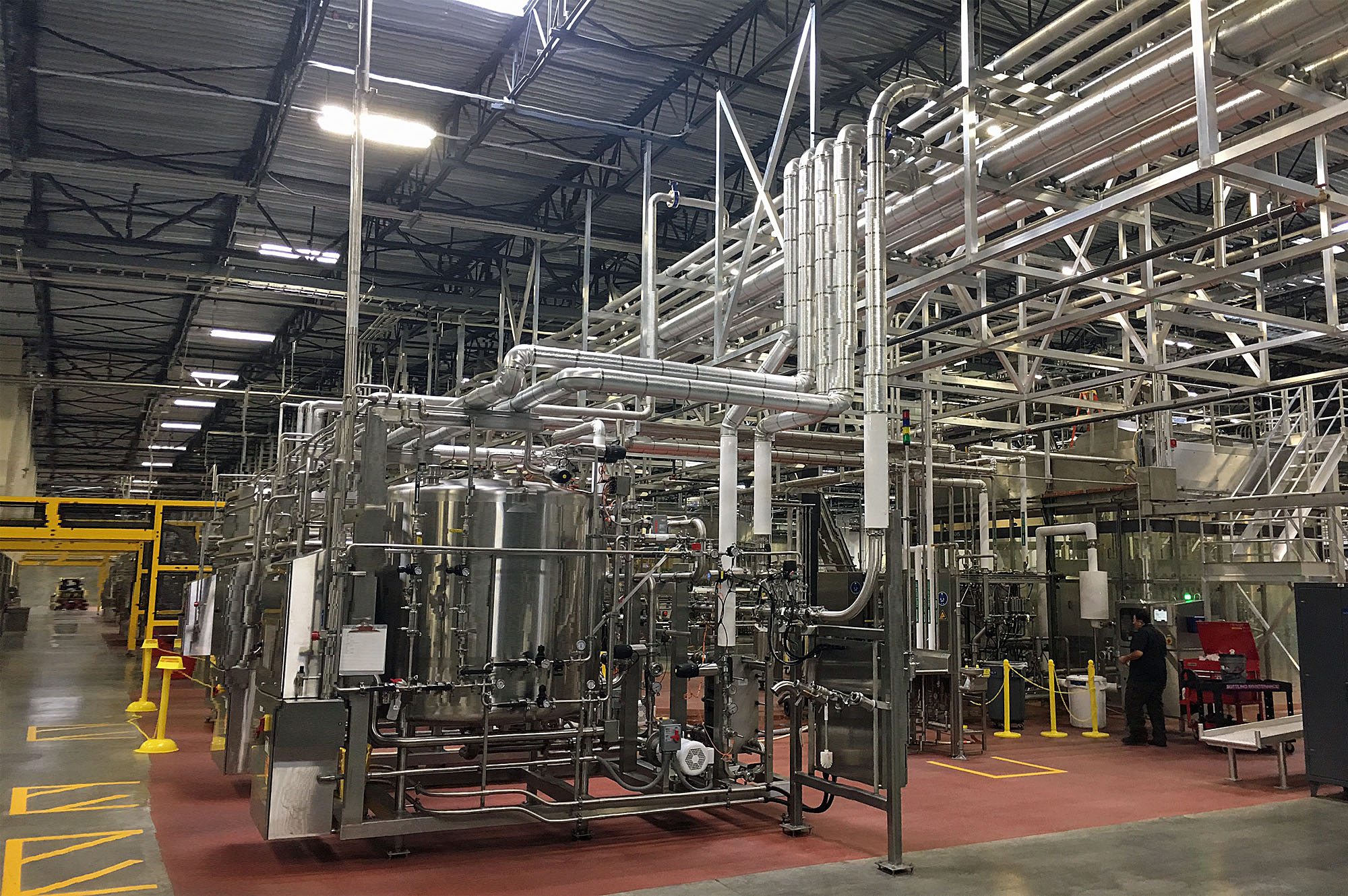 Inside large Sutter Home Winery Lodi Facility