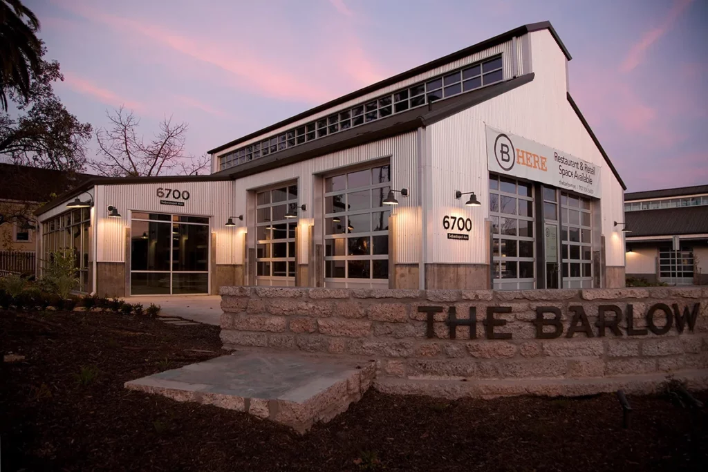 The exterior of the Barlow, a construction project completed by FDC using pre-engineered metal buildings.